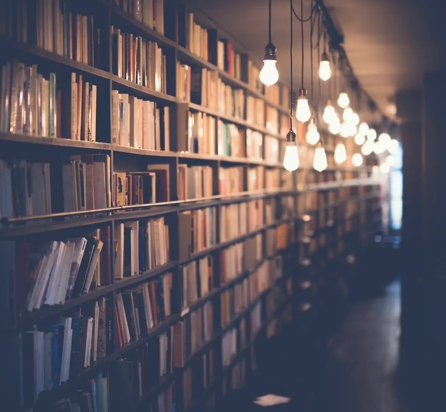 Bookshelves representing a tradition of inquiry